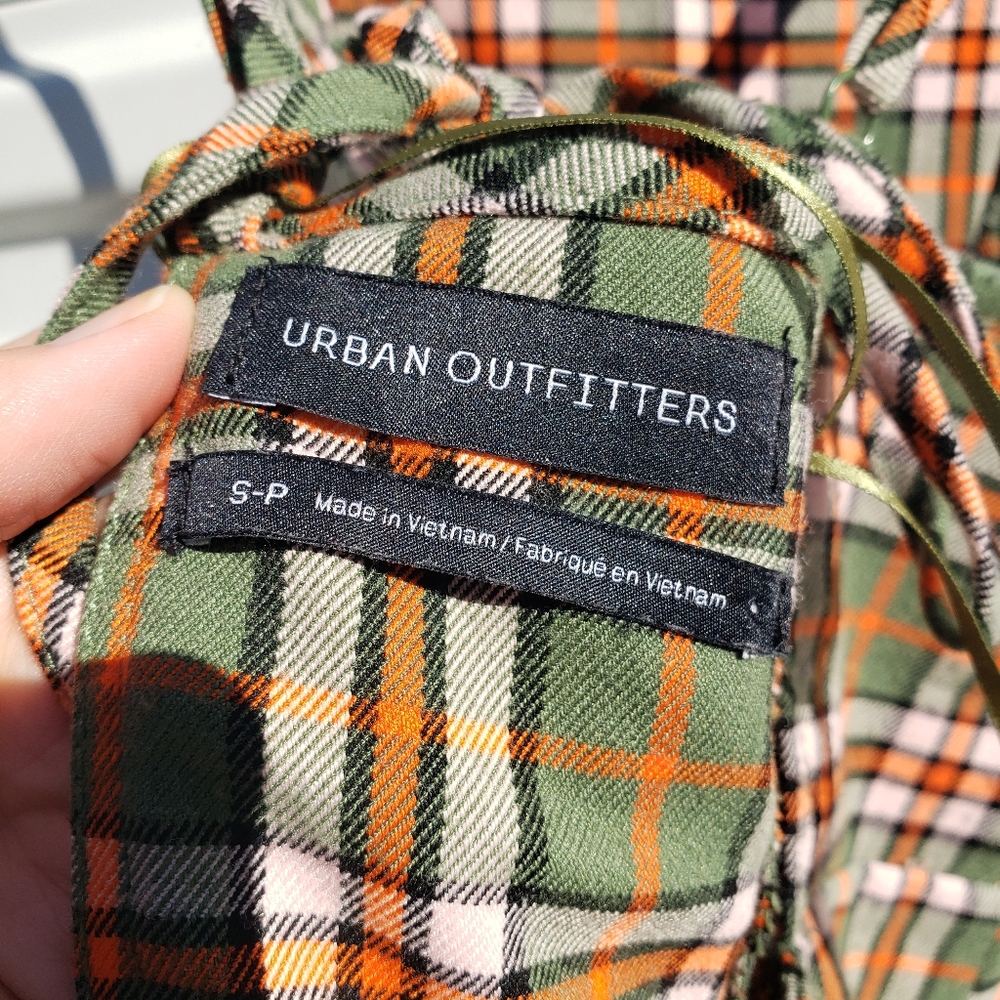 Urban Outfitters Monica Square neck green plaid strappy mini dress - Picture 8 of 9